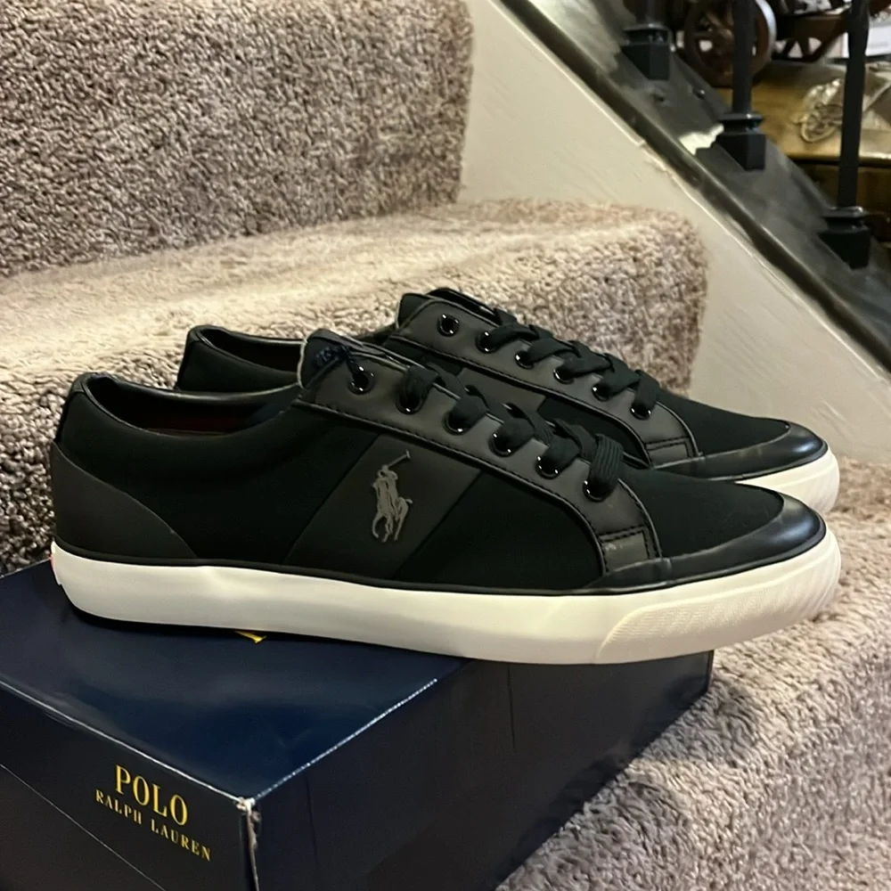 Polo Ralph Lauren Ian Boat Deck Shoes Sneakers new black Men’s Size 11.5